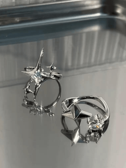 [CHEALIMPID] Sparkling Diamonds Design Rings st1872