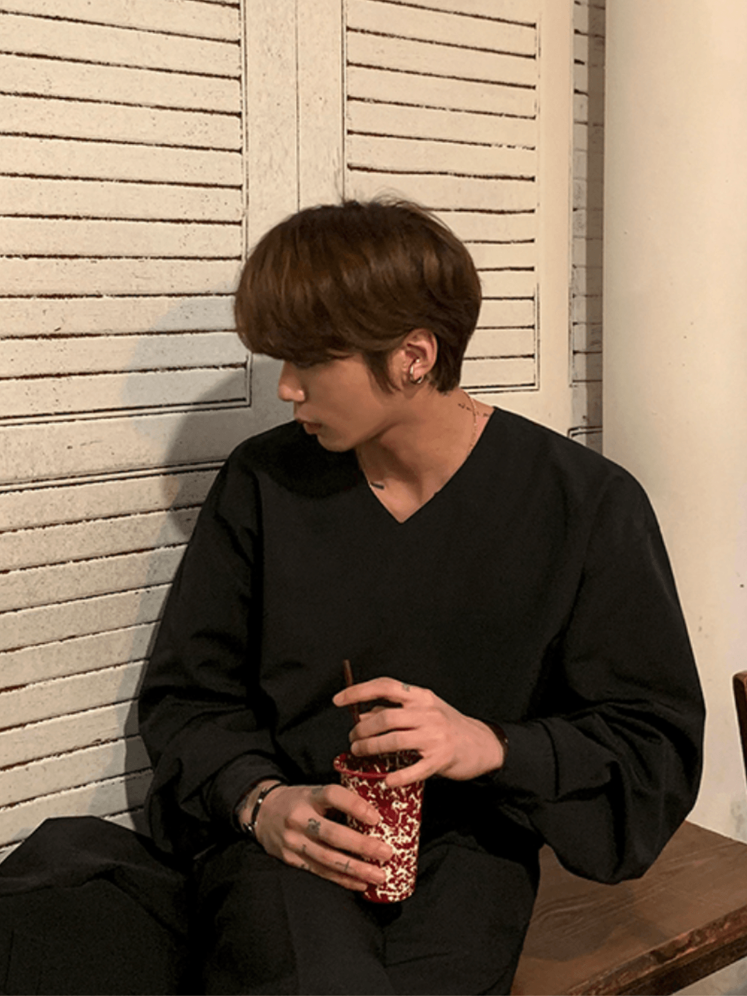[MRCYC] V Neck Simple Shirt st1039