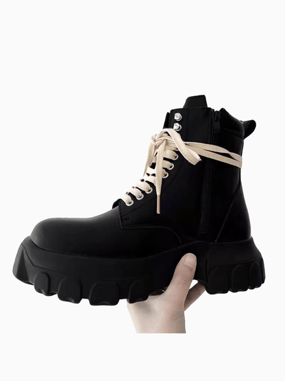 British style leather zipper shoes st1893