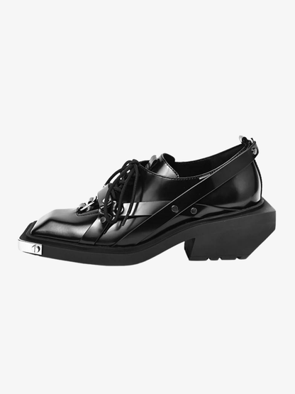 metal head decoration square shoes st2188