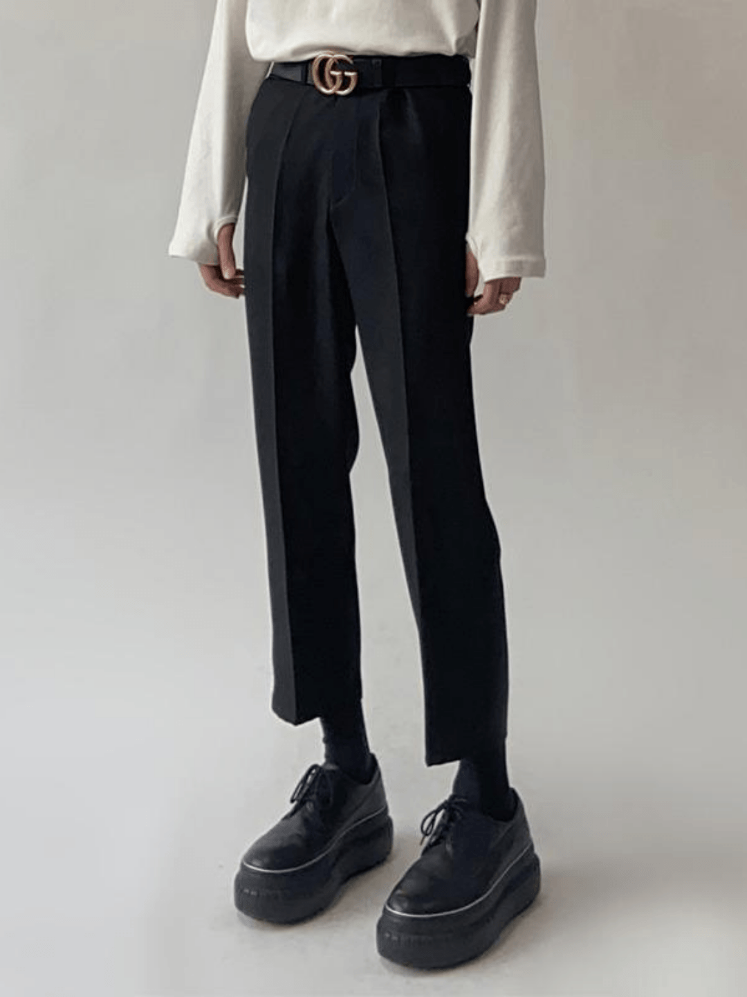 [David&me] Center Press Ankle Slacks st1019
