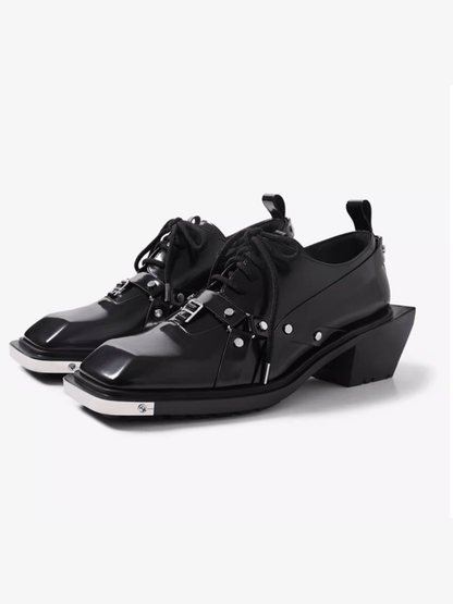 Square Toe Derby Leather Shoes st2046
