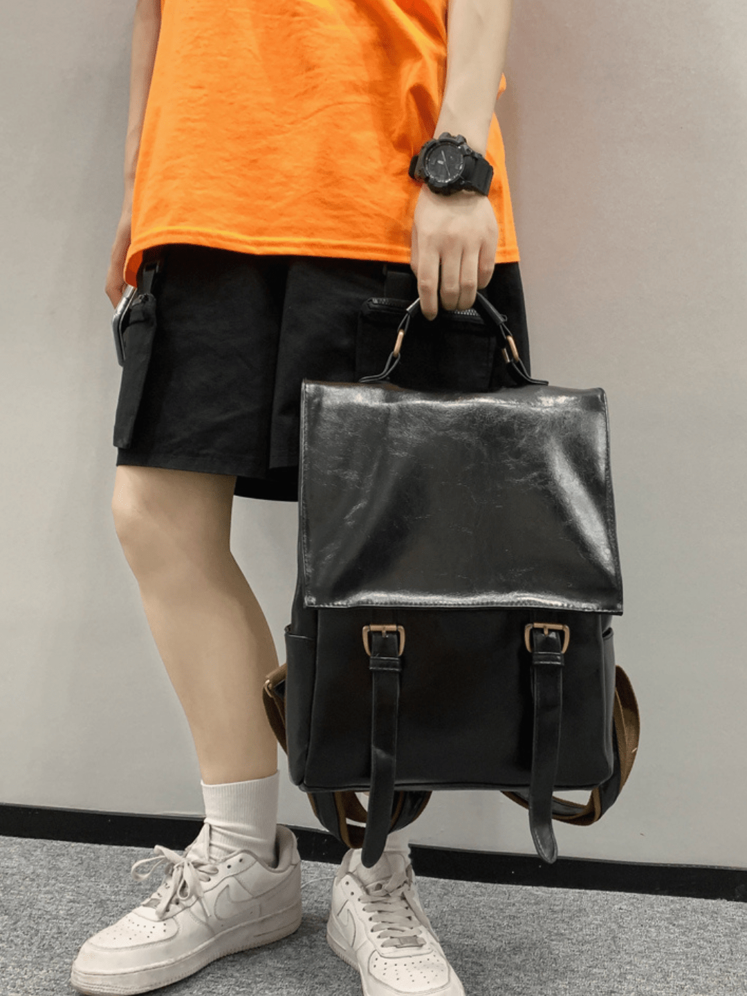 Leather British Backpack st1863