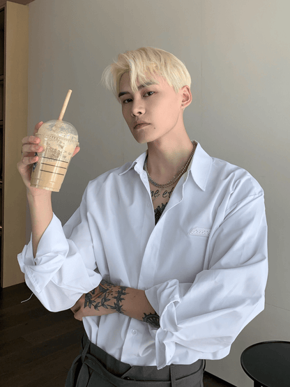 [CUIBUJU] Korean loose oversize casual shirt st2063