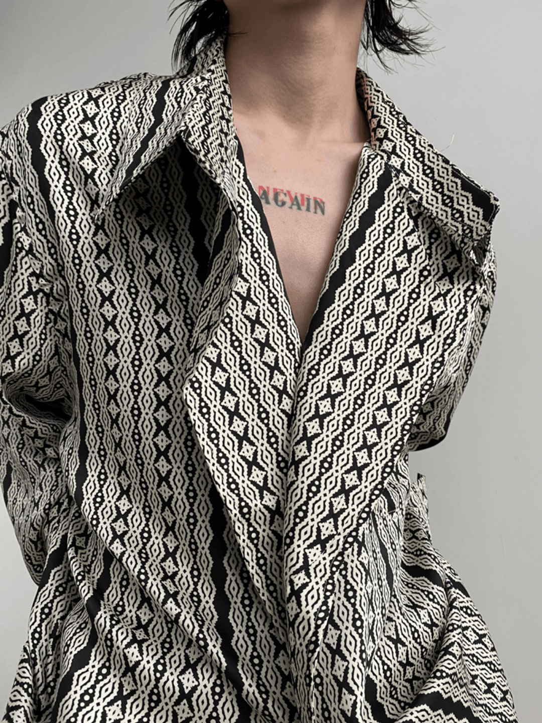 [GENESISBOY] silk drape loose shirt st1310