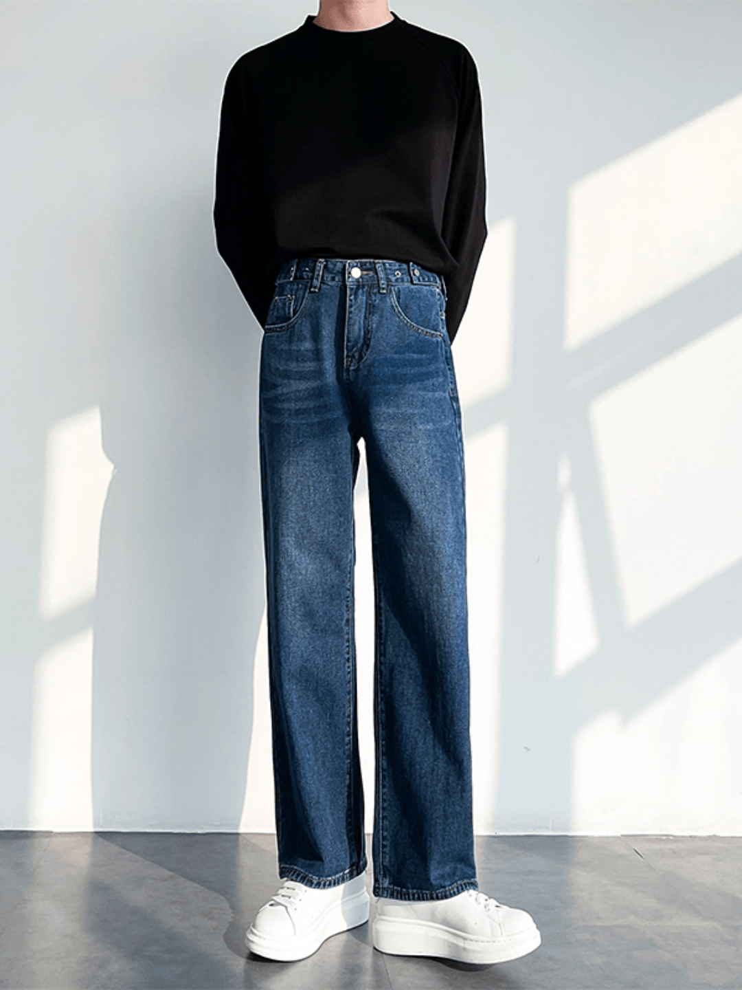 [HOHO] Loose Straight Denim Pants st1234
