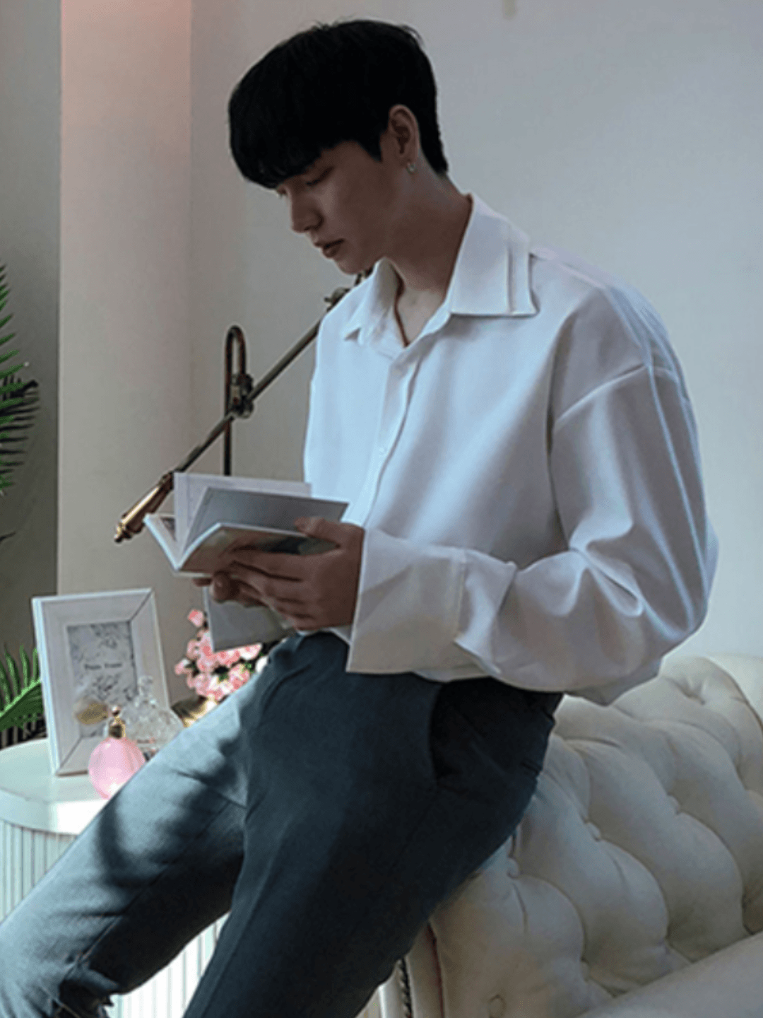 [DAVID&ME] Handsome Ice Silk Shirt st1197