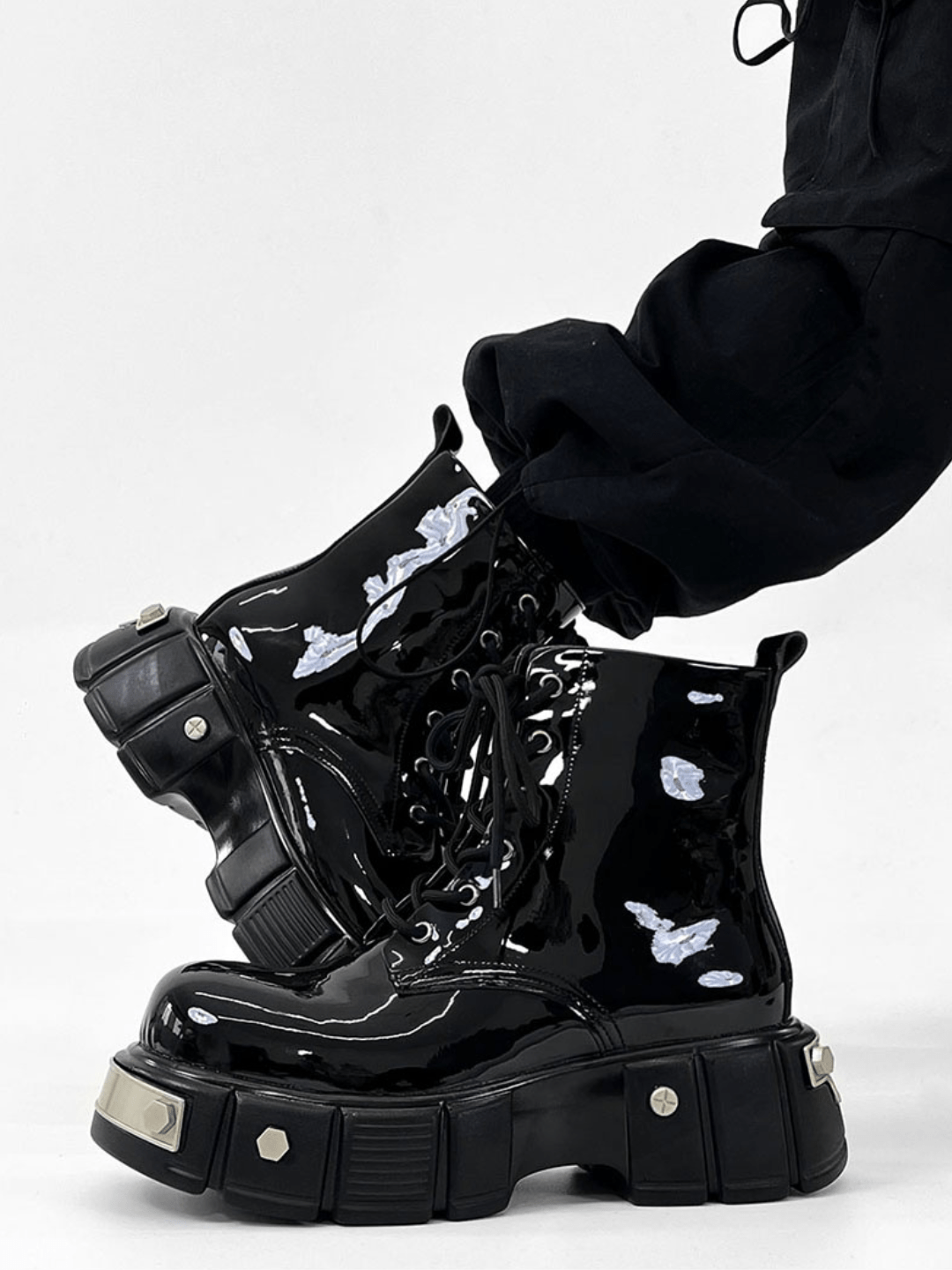 punk zipper biker boots st1957