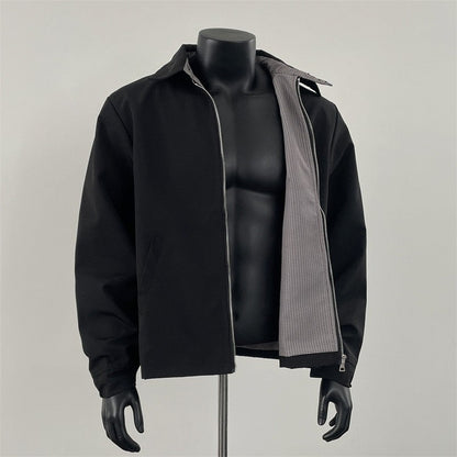 [FLAT ROOM] CLEANFIT PLAID COLLAR ZIP JACKET st5010