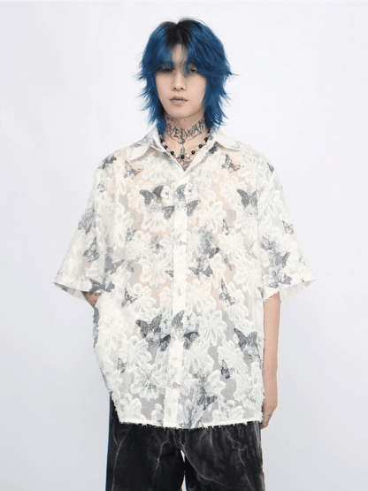 [Mz] butterfly design shirt st2265