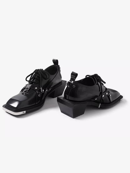 Square Toe Derby Leather Shoes st2046