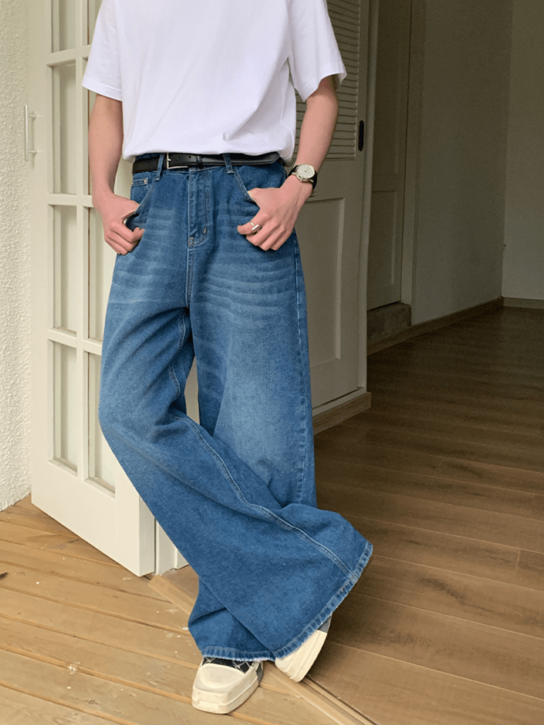 [ONELYC1NS] Whiskered Denim Pants st2095