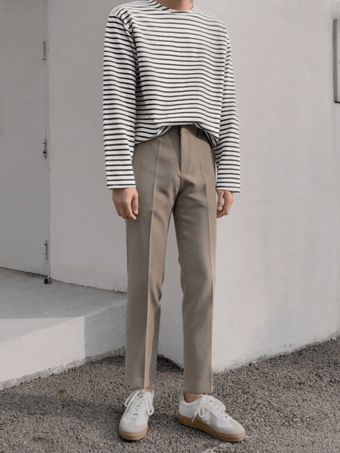 [MRCYC] border long T-shirt st1223