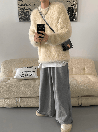 [HOZI] Round Fur Knit st1535