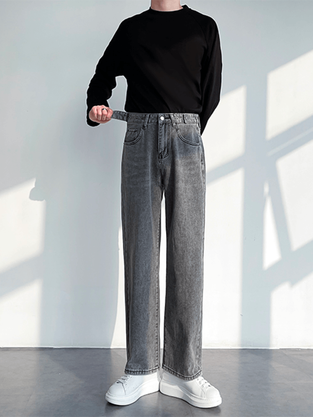 [HOHO] Loose Straight Denim Pants st1234