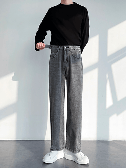 [HOHO] Loose Straight Denim Pants st1234