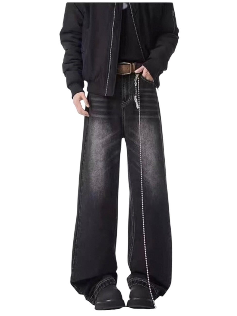 [xhhx] DIRTY FLARE-CUT JEANS st5042