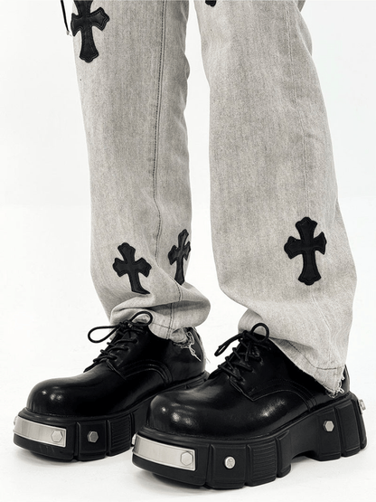 Head Round Toe Leather Shoes st1948