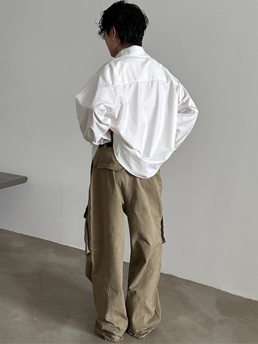 [GENESISBOY] short long-sleeved shirt st2341