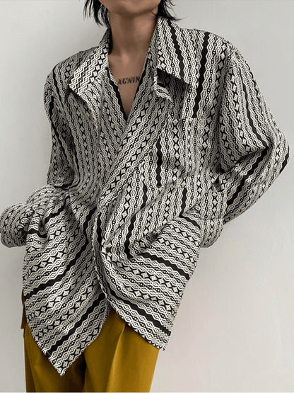[GENESISBOY] silk drape loose shirt st1310