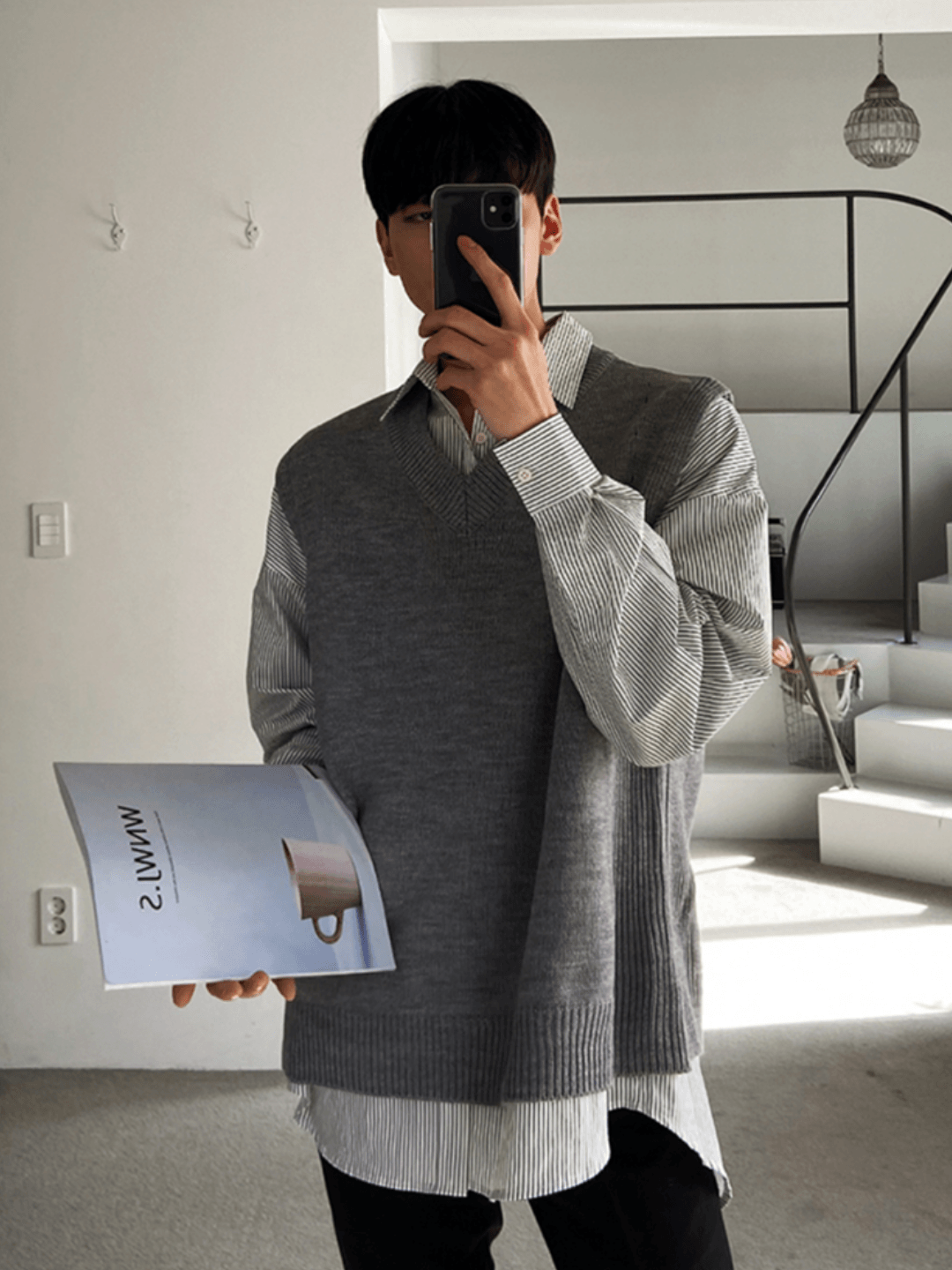 [MRCYC] Color V Neck Vest st1040
