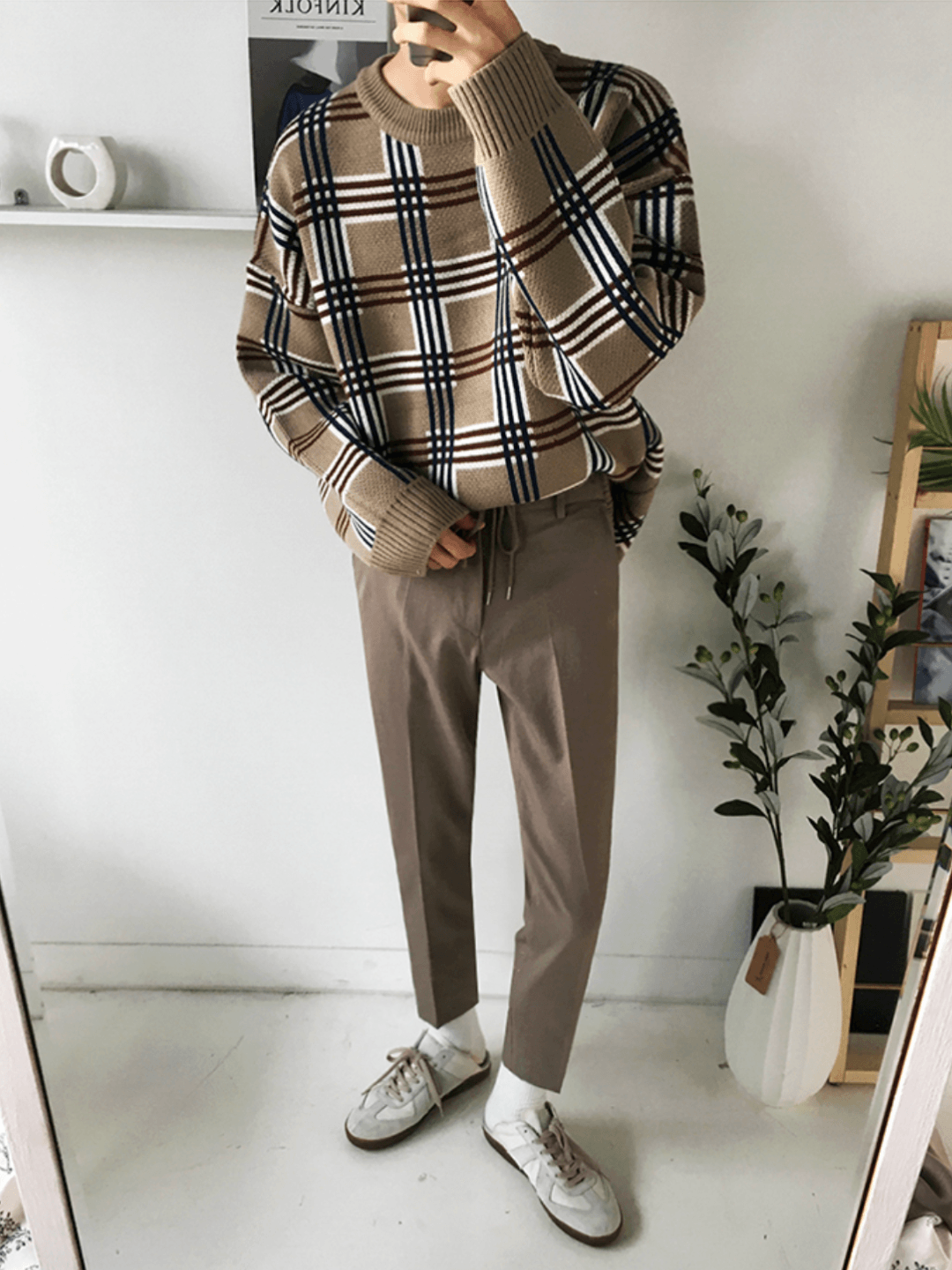 [MRCYC] Plaid Overknit st1623