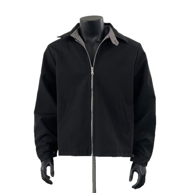 [FLAT ROOM] CLEANFIT PLAID COLLAR ZIP JACKET st5010