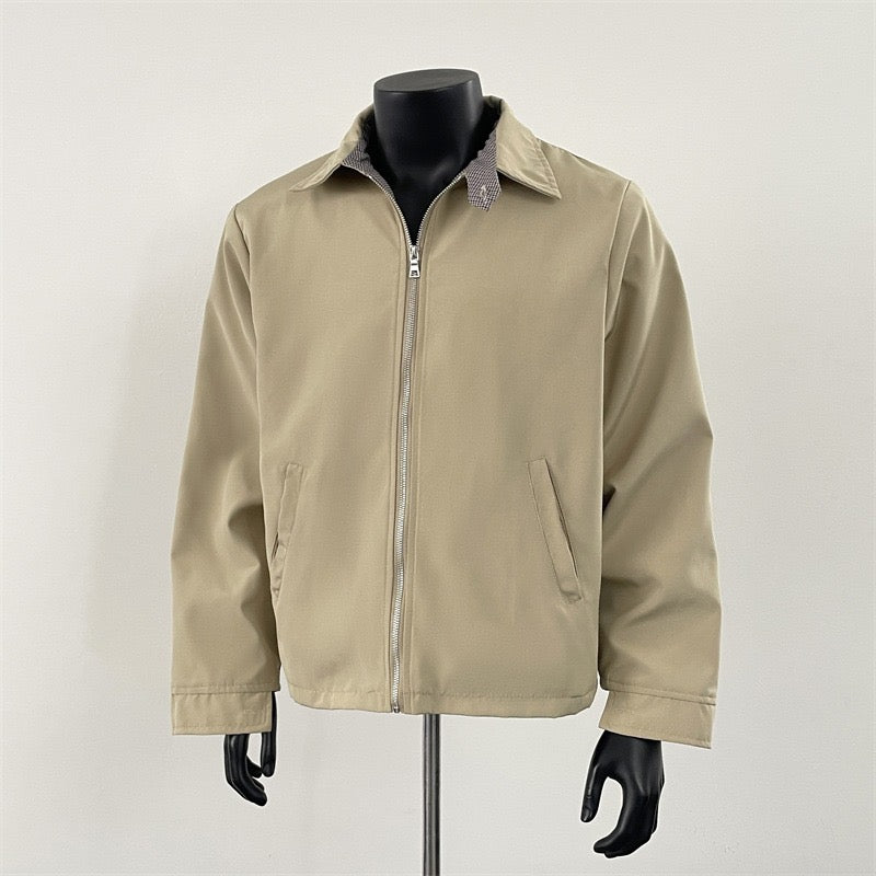 [FLAT ROOM] CLEANFIT PLAID COLLAR ZIP JACKET st5010