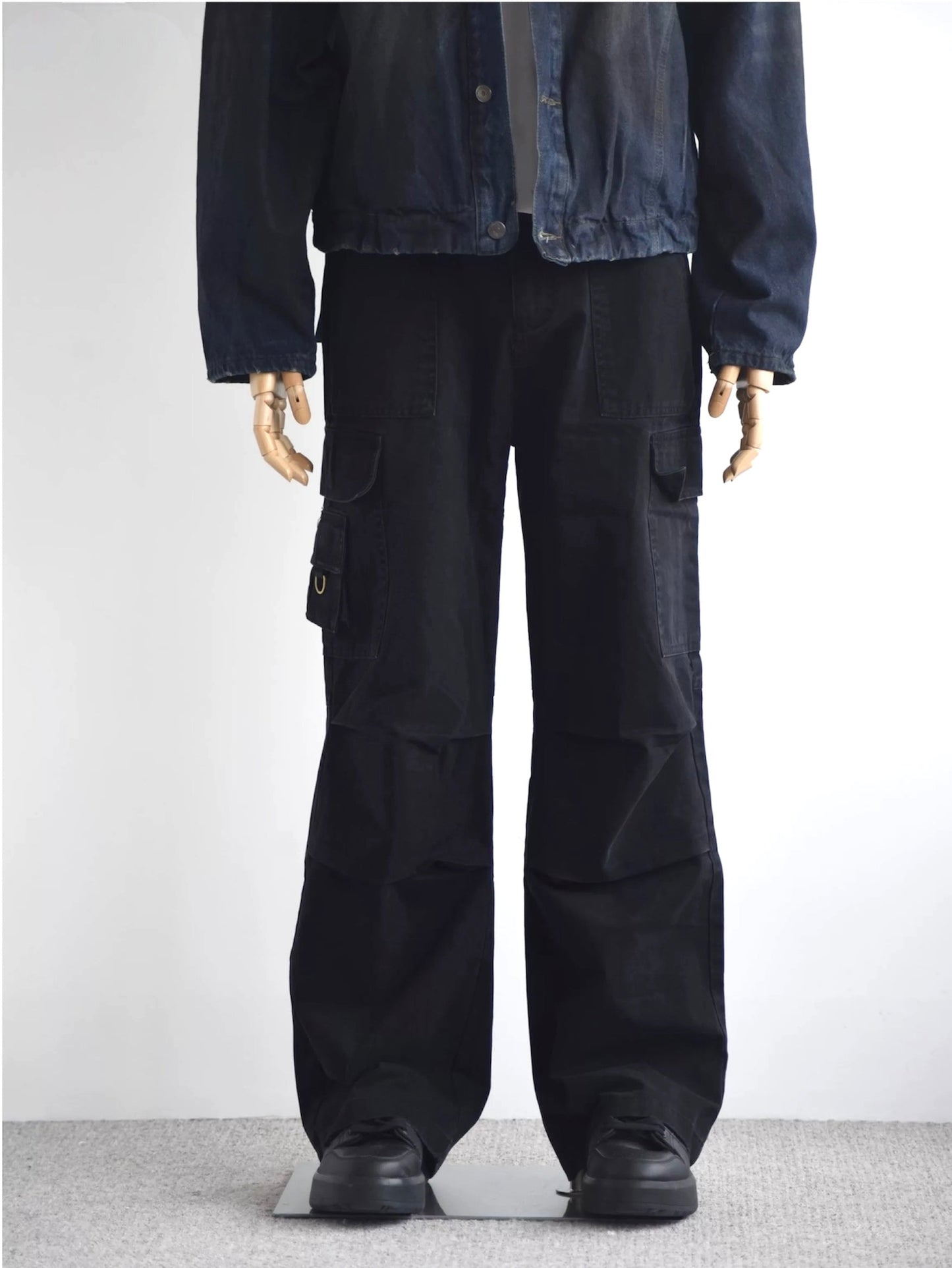 [HFB] RELAXED STRAIGHT-LEG CARGO PANTS st4010