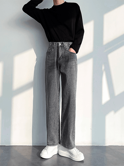 [HOHO] Loose Straight Denim Pants st1234
