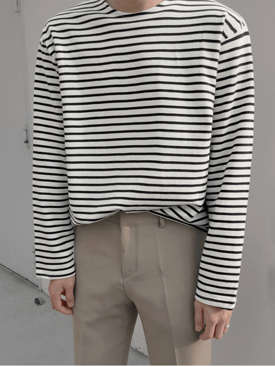 [MRCYC] border long T-shirt st1223