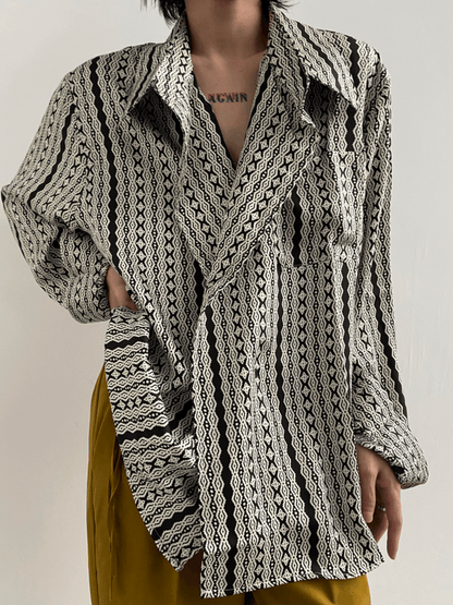 [GENESISBOY] silk drape loose shirt st1310