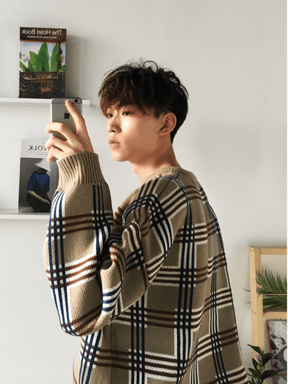 [MRCYC] Plaid Overknit st1623