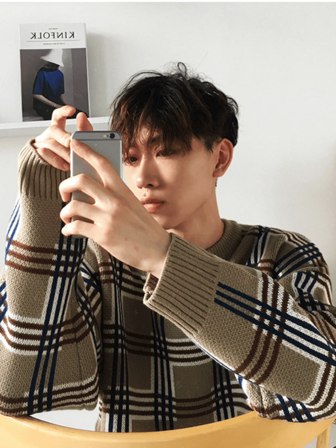 [MRCYC] Plaid Overknit st1623