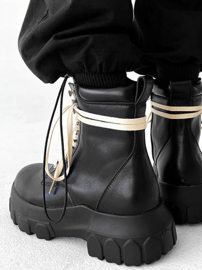 British style leather zipper shoes st1893