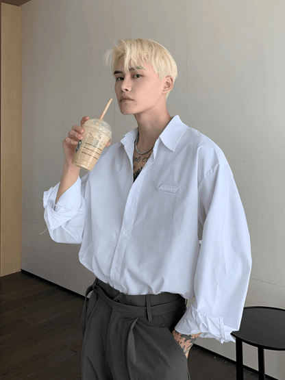 [CUIBUJU] Korean loose oversize casual shirt st2063