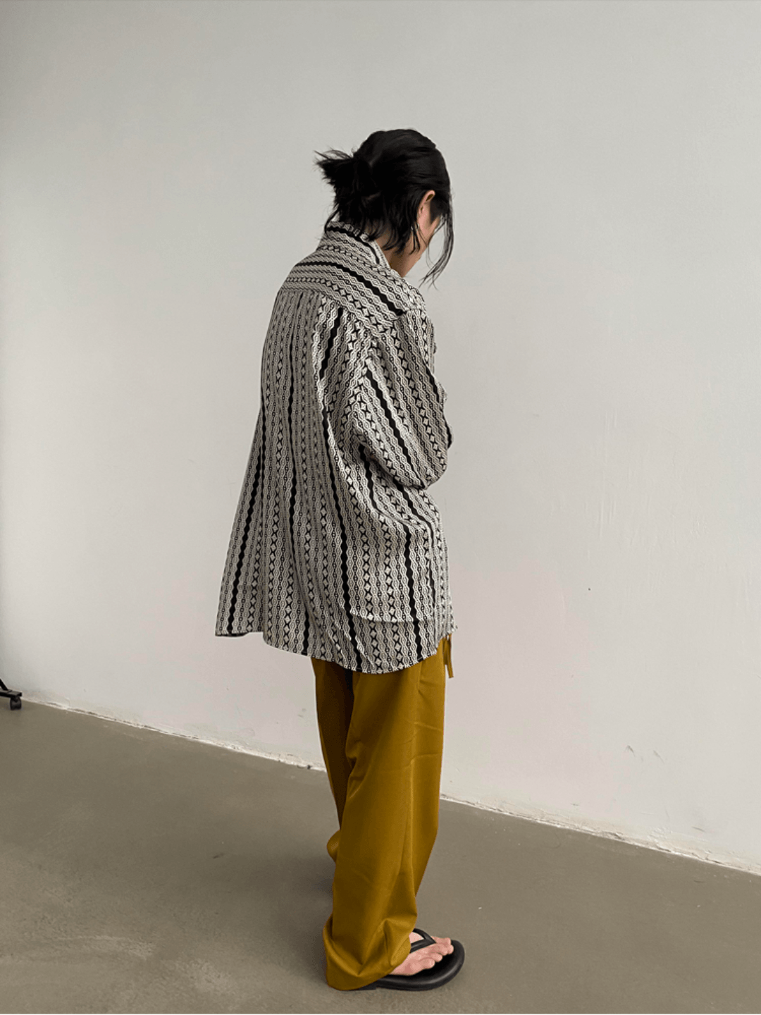 [GENESISBOY] silk drape loose shirt st1310