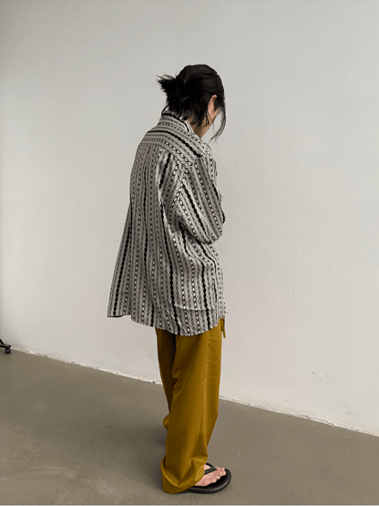 [GENESISBOY] silk drape loose shirt st1310