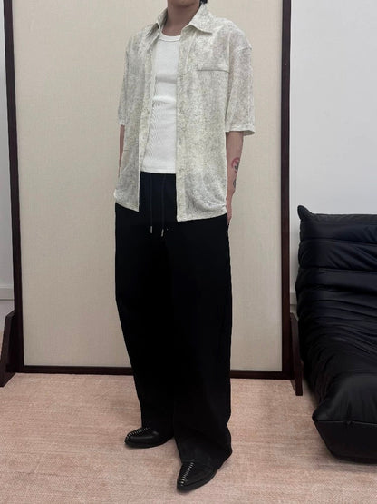 [TERRAINCO] TEXTURE RELAXED COLLAR SHIRT st5019