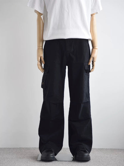 [HFB] RELAXED STRAIGHT-LEG CARGO PANTS st4010