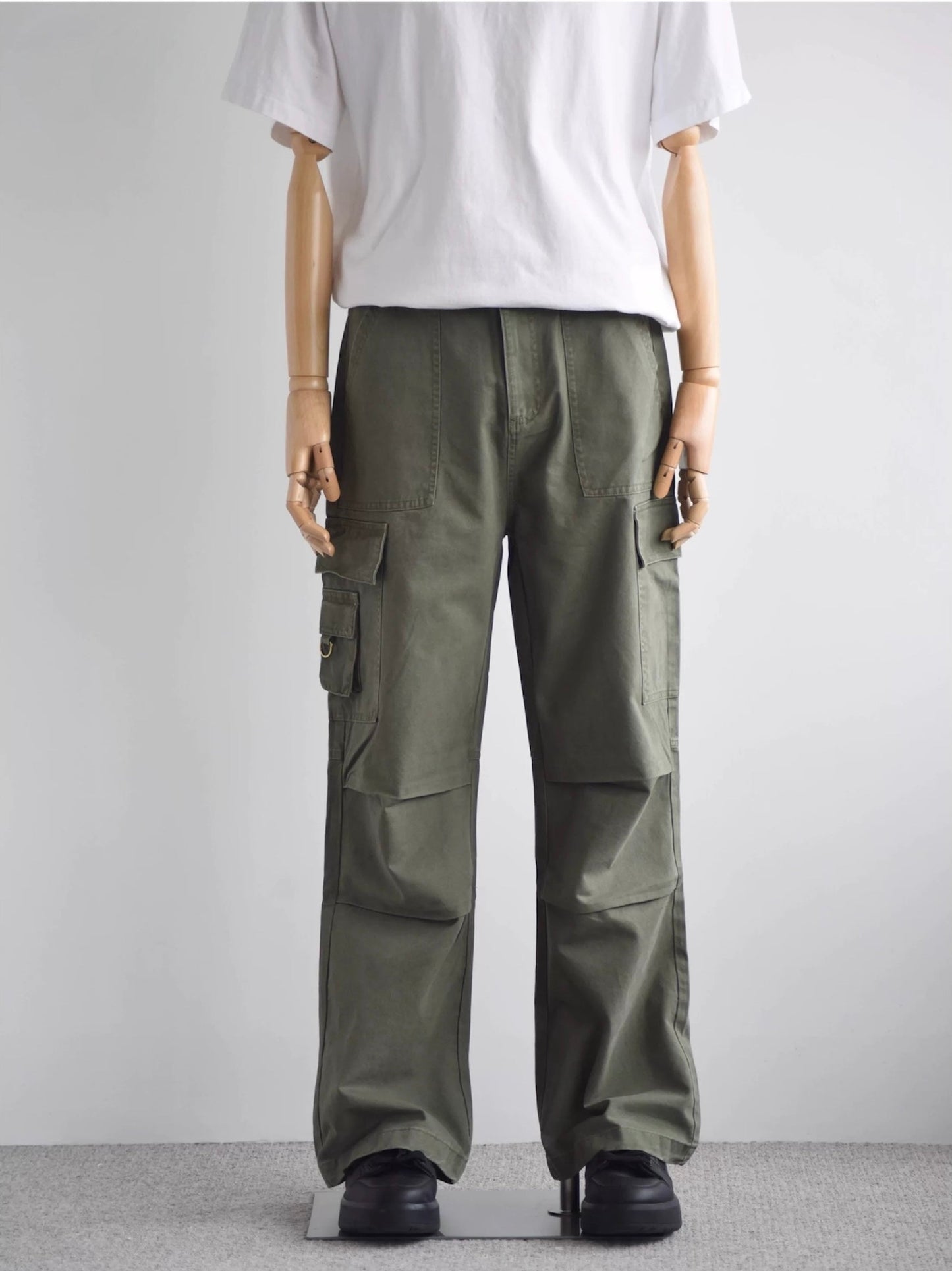 [HFB] RELAXED STRAIGHT-LEG CARGO PANTS st4010