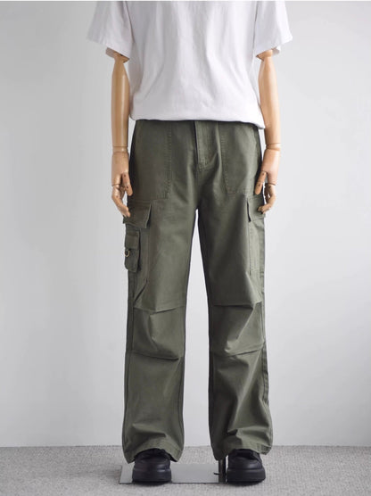 [HFB] RELAXED STRAIGHT-LEG CARGO PANTS st4010