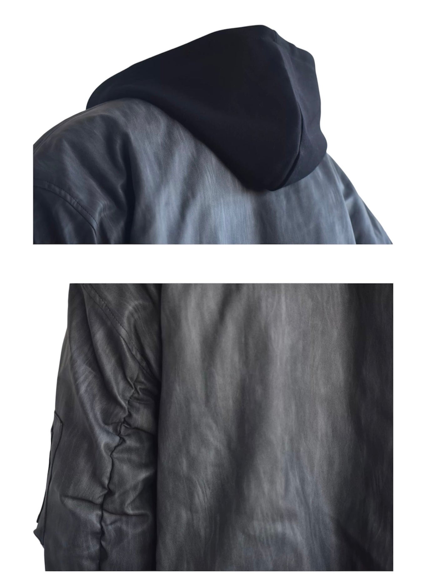 [HFB] DOUBLE-LAYER HOODED BOMBER JACKET st4010