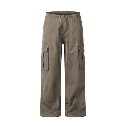[Feel lonely] VINTAGE WIDE-LEG UTILITY CARGO PANTS st2051