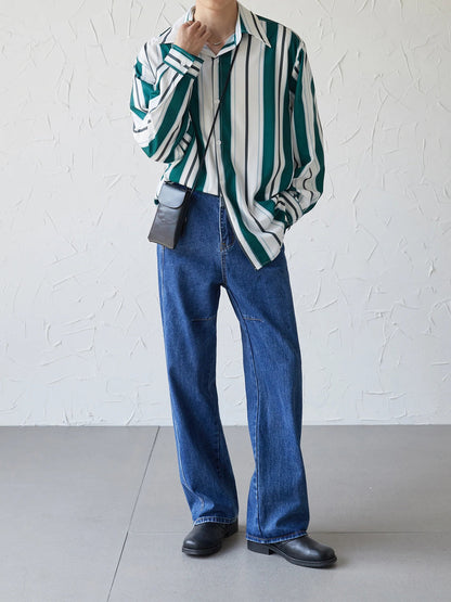 [DAZIONSED] STRIPE LONG SHIRT ST1135