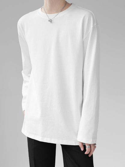 [HOHO] Self-made high-end drape solid color T-shirt ST1750