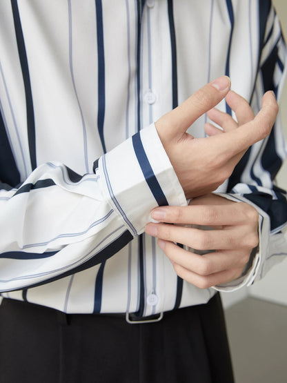 [DAZIONSED] STRIPE LONG SHIRT ST1135