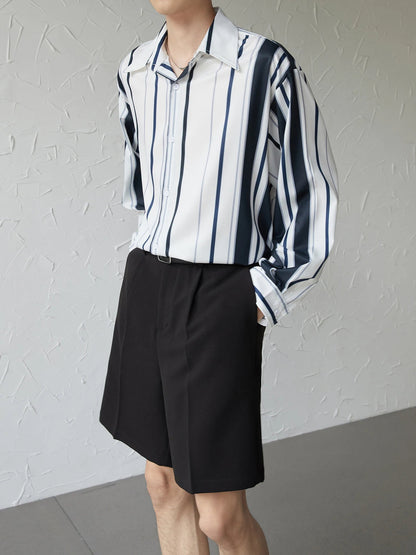 [DAZIONSED] STRIPE LONG SHIRT ST1135