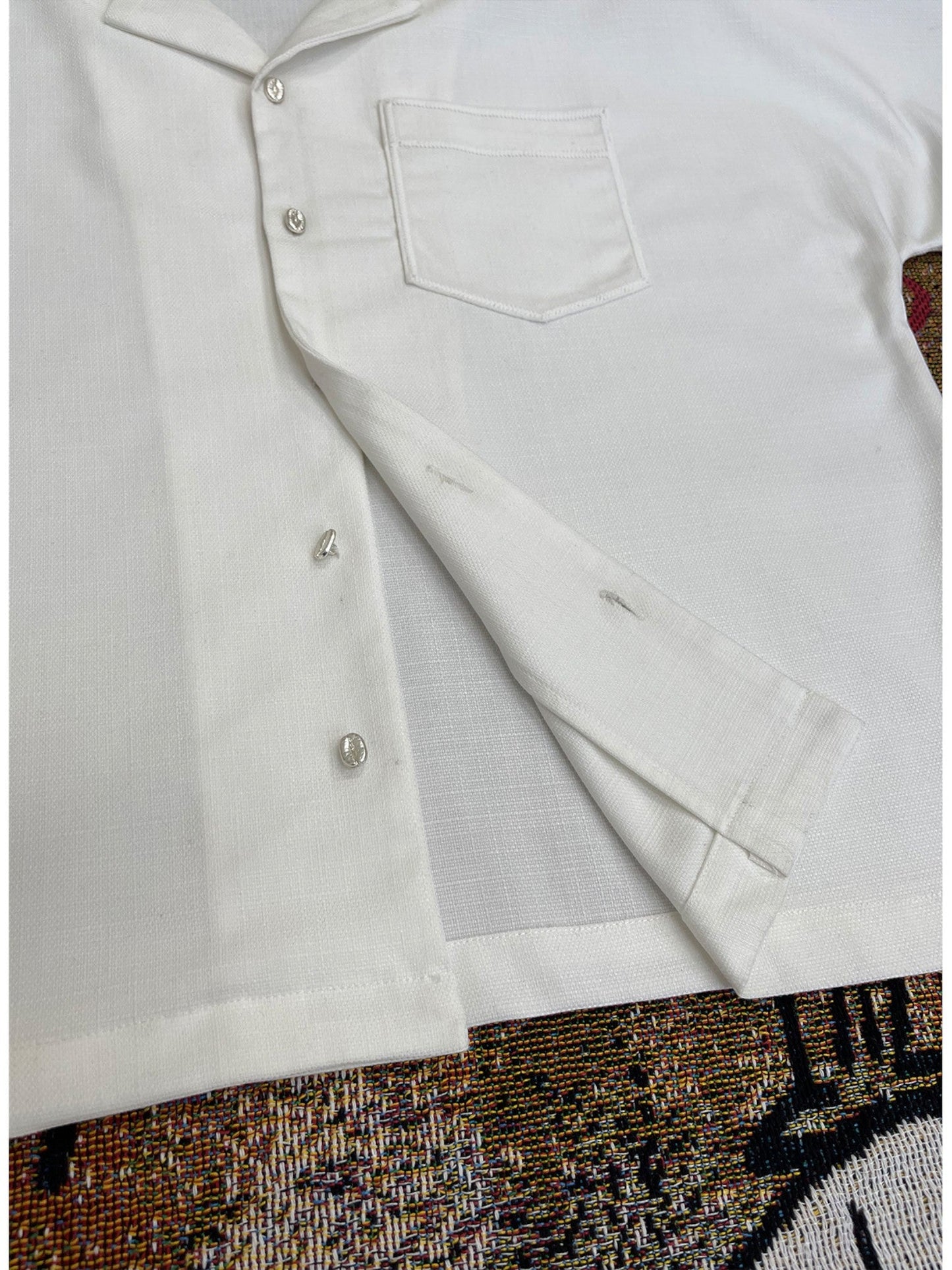 [FDM] WAVE TEXTURE RELAXED CUBAN COLLAR shirt st5023