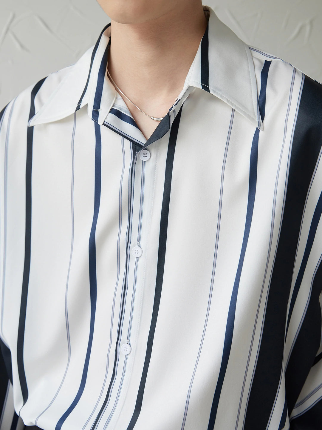 [DAZIONSED] STRIPE LONG SHIRT ST1135